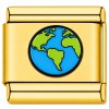 TG2022 Earth Globe World Gold Value Italian Charm