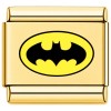 TG2033 Bat Superhero Logo Gold Value Italian Charm