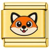 TG2039 Cute Fox Face Gold Value Italian Charm