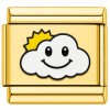 TG2041 Smiling Cloud Sunshine Gold Value Italian Charm