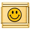 TG2048 Yellow Smile Face Gold Value Italian Charm