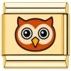 TG2052 Owl Face Gold Value Italian Charm
