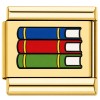 TG2069 Book Reading Gold Value Italian Charm