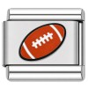 TV1007 Brown Football Sports Value Italian Charm