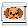TV1013 Brown Puppy Dog Face Value Italian Charm