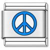 TV1029 Peace Sign Blue Value Italian Charm