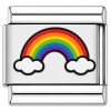 TV1054 Rainbow White Clouds Value Italian Charm