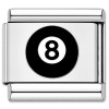 TV1062 Eight Ball Billiards Pool Value Italian Charm