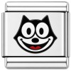 TV1072 Black Cat Cartoon Face Value Italian Charm