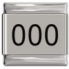 SL000 Angel Numbers 000 Repeating 0s Laser Engraved Italian Charm 