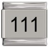 SL001 Angel Numbers 111 Repeating 1s Laser Engraved Italian Charm 