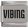 SL038 Vibing Laser Engraved Italian Charm