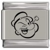 SL918 Popeye the Sailor Man Character Laser Engraved Italian Charm