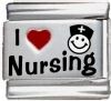 I Love Nursing Italian Charm 
