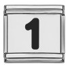 Black Number Italian Charms