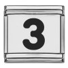 Black Number Italian Charms
