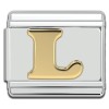Gold Letter Italian Charms