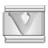 Silver Letter Italian Charms
