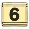 Black Number Italian Charms