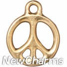 JT232 Gold Open Peace Sign 