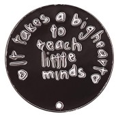 DA948 Takes a Big Heart to Teach Plate in Black for 30mm Locket