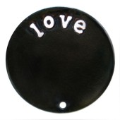 DA958 Love Plate in Black for 30mm Locket