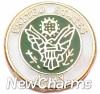H1112 Army Seal Floating Locket Charm