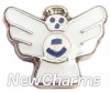 H1130s Angel Silver Floating Locket Charm