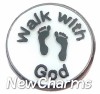 H1236 Walk with God Floating Locket Charm
