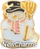 Snowman With Broom Floating Locket Charm