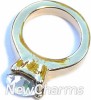 H9013g Ring in Gold Floating Charm