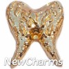 H7148 Gold Angel Wings Floating Locket Charm