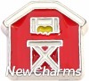 H7632 Barn Floating Locket Charm