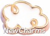 H8145 Gold Trim Cloud Floating Locket Charm