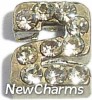 silver letter locket charms