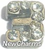 silver letter locket charms