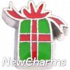 H9101 Cute Red And Green Gift Floating Locket Charm