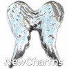 H9852 Silver Angel Wings Floating Locket Charm