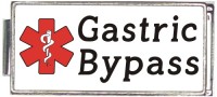 A50014 Gastric Bypass White Medical Alert Superlink Italian Charm