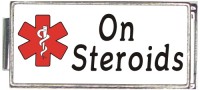A50022 On Steroids White Medical Alert Superlink Italian Charm