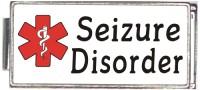 A50025 Seizure Disorder White Medical Alert Superlink Italian Charm