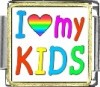 A10075 I Love my Kids Photo Italian Charm Square