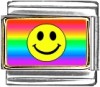 A10081 Happy Face Rainbow Italian Charm