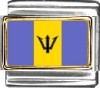 Barbados Flag Italian Charm
