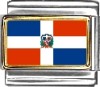 Dominican Republic Flag Italian Charm