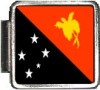 Papua New Guinea Flag Italian Charm