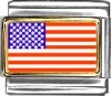 United States Flag Italian Charm