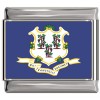 Connecticut Flag Italian Charm