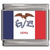 Iowa Flag Italian Charm