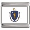 Massachusetts Flag Italian Charm